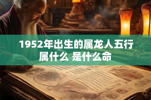 1952年出生的属龙人五行属什么 是什么命 1952年出生的属龙人五行属什么 是什么命
