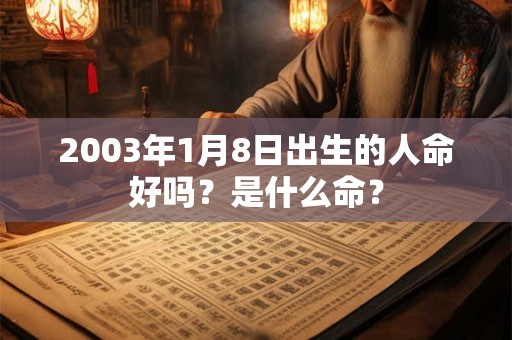 2003年1月8日出生的人命好吗？是什么命？