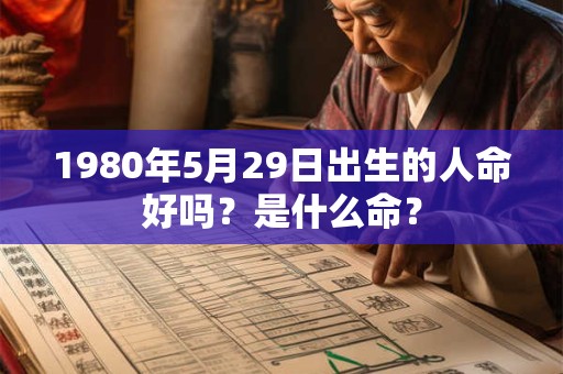 1980年5月29日出生的人命好吗？是什么命？