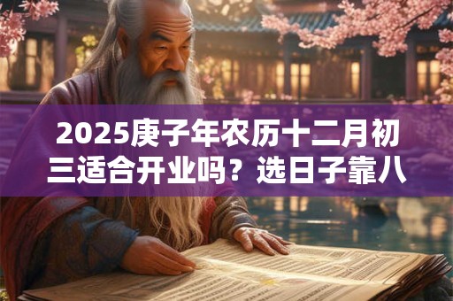 2025庚子年农历十二月初三适合开业吗？选日子靠八字五行