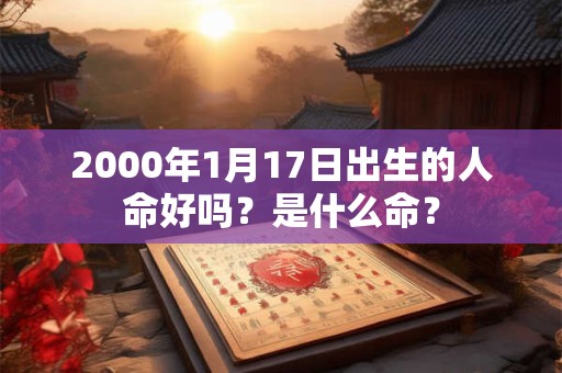 2000年1月17日出生的人命好吗？是什么命？