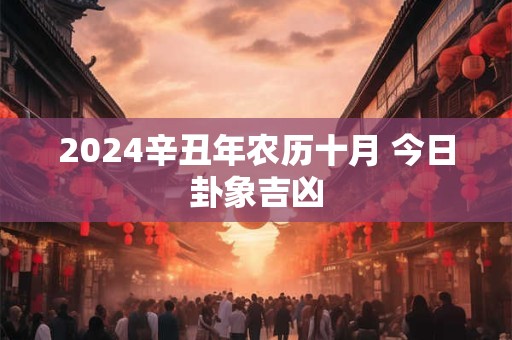2024辛丑年农历十月 今日卦象吉凶