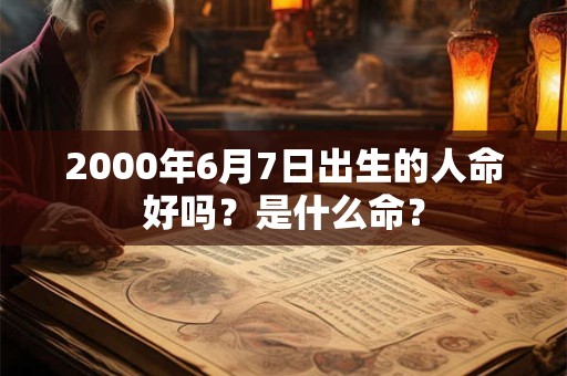 2000年6月7日出生的人命好吗？是什么命？