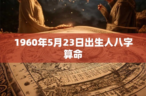 1960年5月23日出生人八字算命