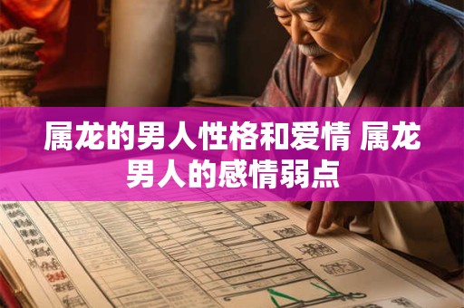 属龙的男人性格和爱情 属龙男人的感情弱点