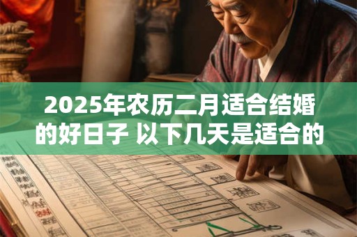 2025年农历二月适合结婚的好日子 以下几天是适合的日子