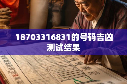 18703316831的号码吉凶测试结果