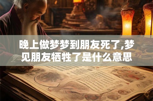 详细阅读:晚上做梦梦到朋友死了,梦见朋友牺牲了是什么意思 晚上做梦梦到朋友死了,梦见朋友牺牲了是什么意思