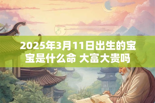 2025年3月11日出生的宝宝是什么命 大富大贵吗