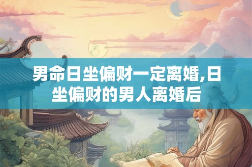 男命日坐偏财一定离婚,日坐偏财的男人离婚后