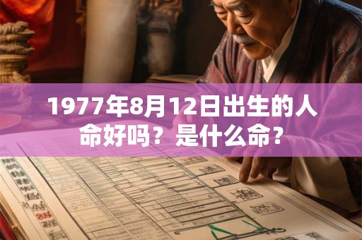 1977年8月12日出生的人命好吗？是什么命？