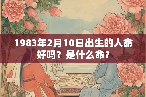 1983年2月10日出生的人命好吗？是什么命？