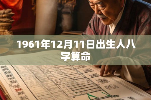 1961年12月11日出生人八字算命