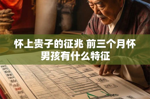 怀上贵子的征兆 前三个月怀男孩有什么特征