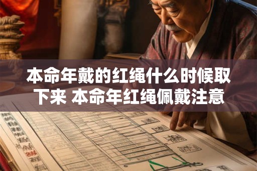 本命年戴的红绳什么时候取下来 本命年红绳佩戴注意事项