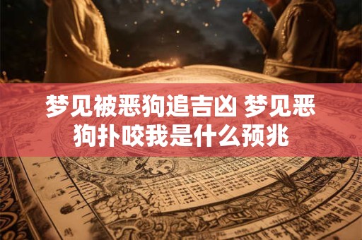 梦见被恶狗追吉凶 梦见恶狗扑咬我是什么预兆