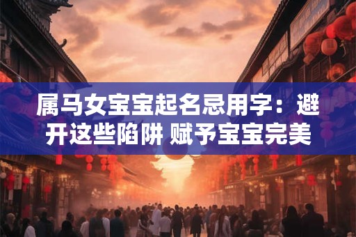 属马女宝宝起名忌用字：避开这些陷阱 赋予宝宝完美人生！