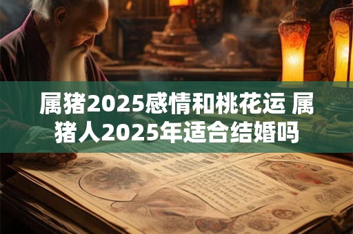 属猪2025感情和桃花运 属猪人2025年适合结婚吗
