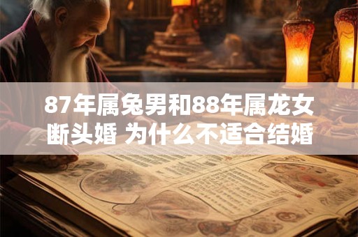 87年属兔男和88年属龙女断头婚 为什么不适合结婚