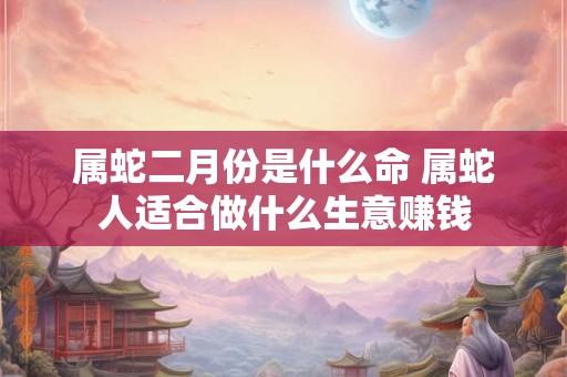 属蛇二月份是什么命 属蛇人适合做什么生意赚钱