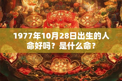 1977年10月28日出生的人命好吗？是什么命？