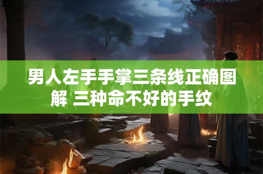 男人左手手掌三条线正确图解 三种命不好的手纹
