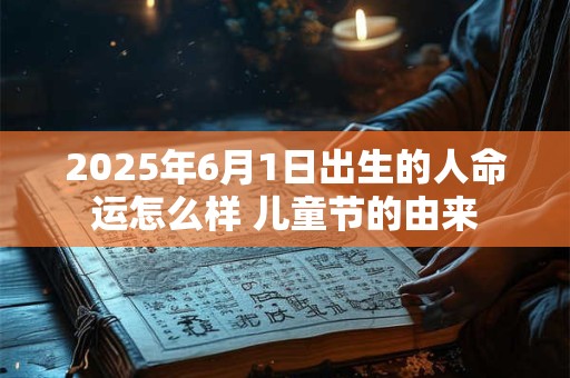详细阅读:2025年6月1日出生的人命运怎么样 儿童节的由来 2025年6月1日出生的人命运怎么样 儿童节的由来
