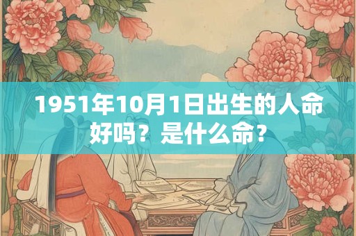 1951年10月1日出生的人命好吗？是什么命？