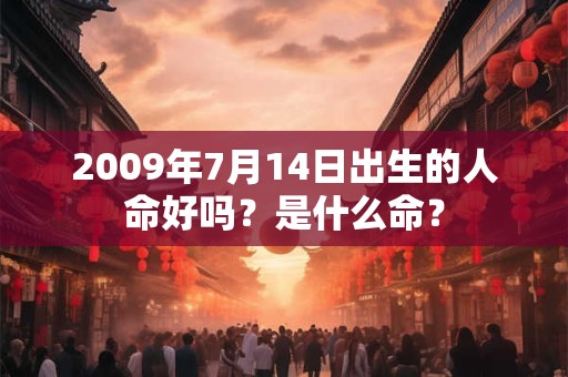 2009年7月14日出生的人命好吗？是什么命？