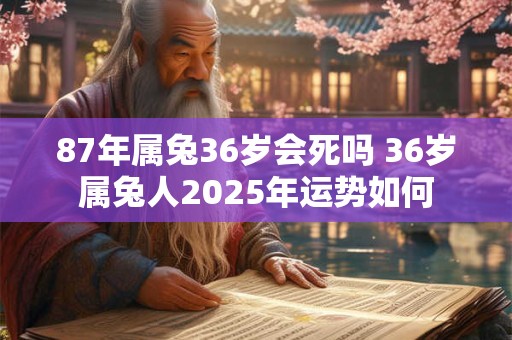 87年属兔36岁会死吗 36岁属兔人2025年运势如何