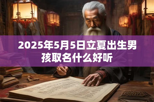2025年5月5日立夏出生男孩取名什么好听