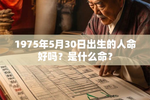 1975年5月30日出生的人命好吗？是什么命？