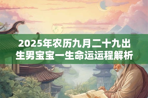 2025年农历九月二十九出生男宝宝一生命运运程解析