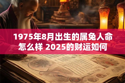 1975年8月出生的属兔人命怎么样 2025的财运如何