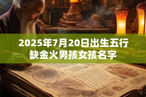 2025年7月20日出生五行缺金火男孩女孩名字