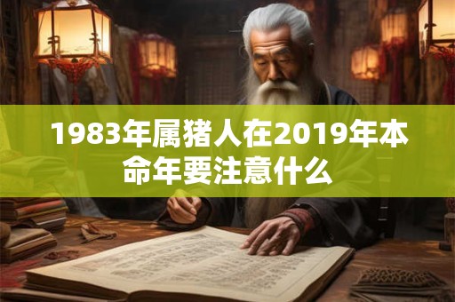 1983年属猪人在2019年本命年要注意什么