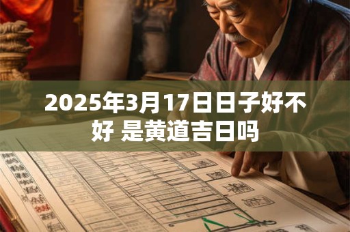2025年3月17日日子好不好 是黄道吉日吗 2025年3月17日日子好不好 是黄道吉日吗