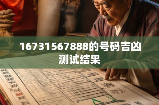 16731567888的号码吉凶测试结果