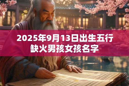2025年9月13日出生五行缺火男孩女孩名字