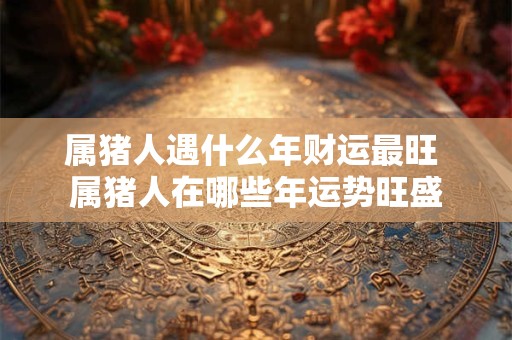 属猪人遇什么年财运最旺 属猪人在哪些年运势旺盛