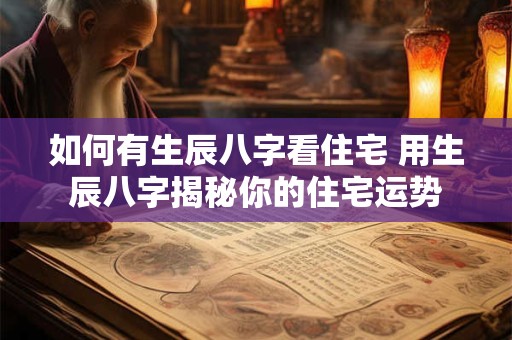 如何有生辰八字看住宅 用生辰八字揭秘你的住宅运势 如何有生辰八字看住宅 用生辰八字揭秘你的住宅运势