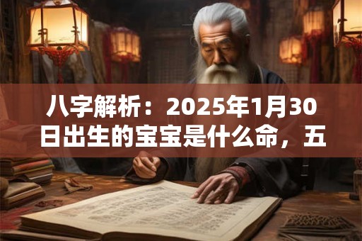 八字解析：2025年1月30日出生的宝宝是什么命，五行缺什么
