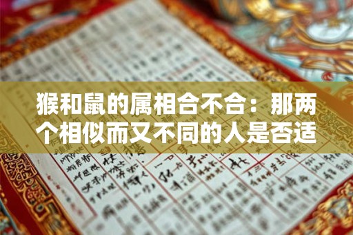 猴和鼠的属相合不合：那两个相似而又不同的人是否适合在一起