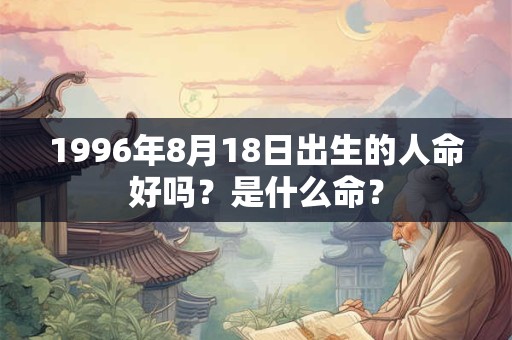 1996年8月18日出生的人命好吗？是什么命？