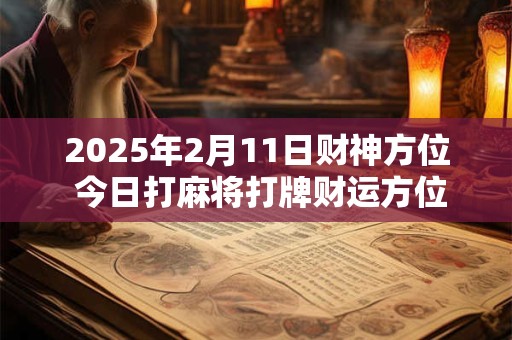 2025年2月11日财神方位 今日打麻将打牌财运方位！