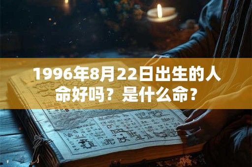 1996年8月22日出生的人命好吗？是什么命？
