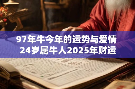 97年牛今年的运势与爱情 24岁属牛人2025年财运