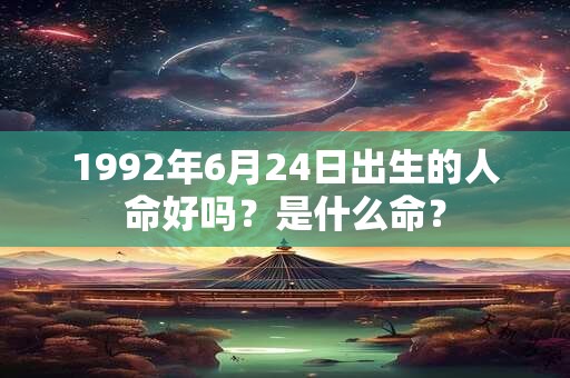 1992年6月24日出生的人命好吗？是什么命？