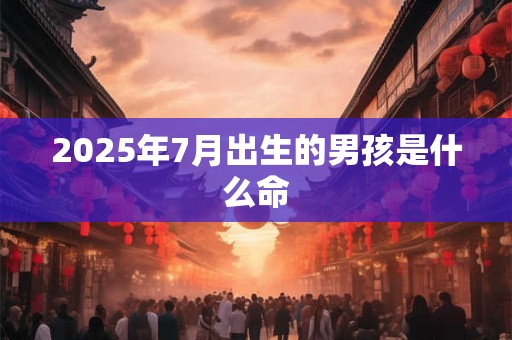 2025年7月出生的男孩是什么命