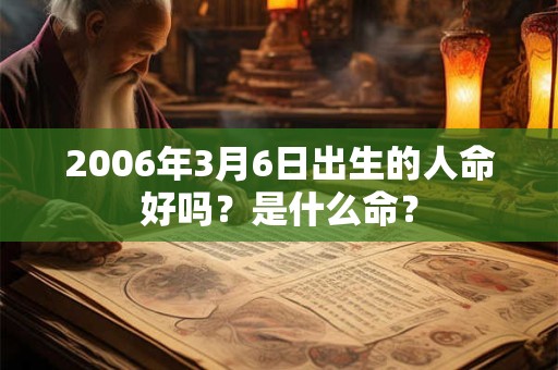 2006年3月6日出生的人命好吗？是什么命？